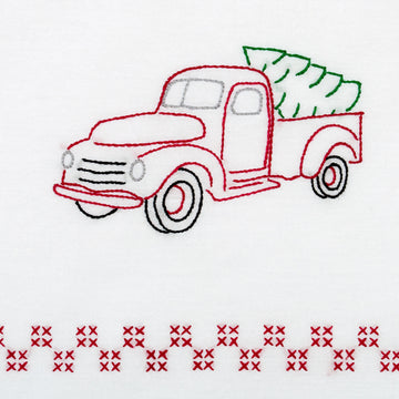Old Truck Embroidery Hand Towel Set Alternative View #1
