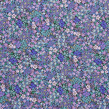 Luminous - Mini Floral Purple Metallic Yardage Primary Image