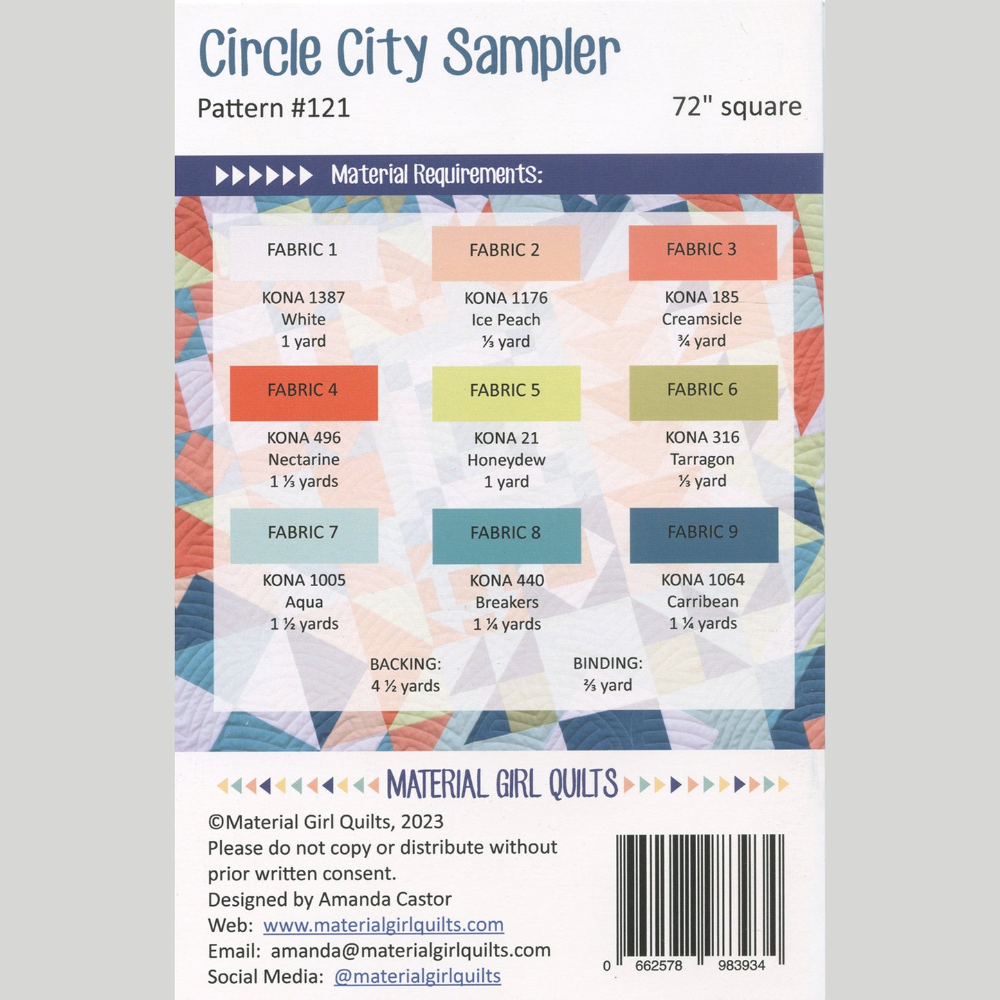 Circle City Sampler Quilt Pattern Alternative View #1