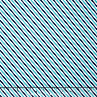 Pixie Noel - Pixie Stripe Navy Yardage