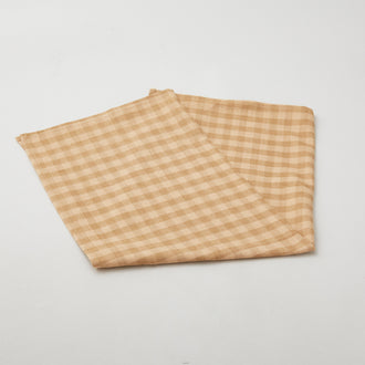 Tea Towel - Checks Gold/Brown