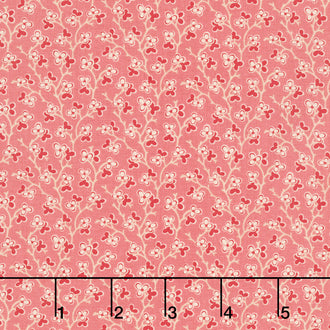 Rouenneries Trois - Bijou Faded Red Yardage