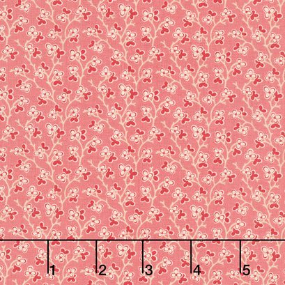 Rouenneries Trois - Bijou Faded Red Yardage