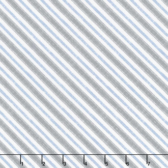 Lake Retreat - Diagonal Stripe White Yardage