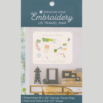 United States (U.S. , US) Embroidery Map + Missouri Star Peel & Stitch Alternative View #2