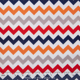 Small Cotton Chevrons - Boy Yardage