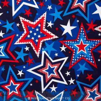 All American - Super Star Blue Yardage
