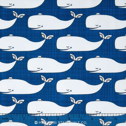Message in a Bottle - Navy Whales Yardage