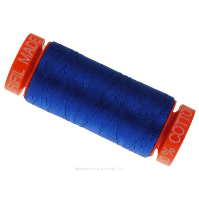 Aurifil 50 WT Cotton Mako Spool Thread Medium Blue