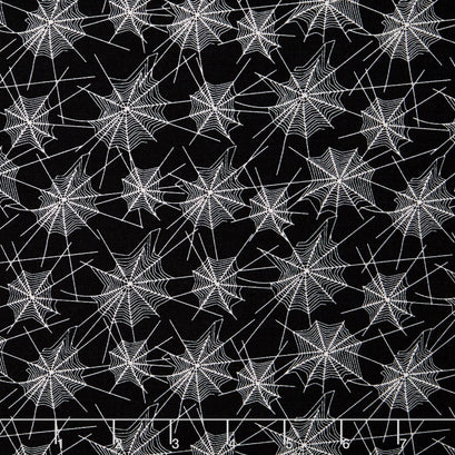 Trick or Treat - Treat Webs Black Yardage
