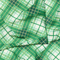 Christmas Musical - Holiday Plaid Green Metallic Yardage Alternative View #1