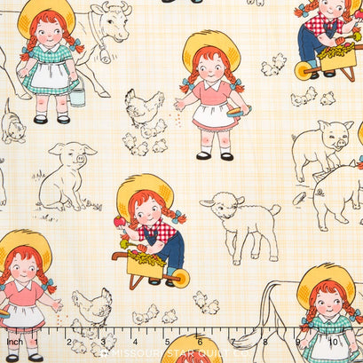 Farm Girl - Milk Pail Cream Yardage