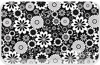 Evening Blooms - Floral Black Yardage