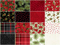 Poinsettia & Pine Favorites 10" Squares