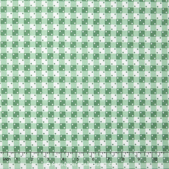 Penny's Pets - Gingham Aloe Yardage