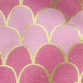 Let's Be Mermaids - Scallops Pink Sparkle Yardage