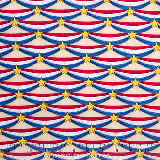 Long May She Wave - Bunting Tan Yardage