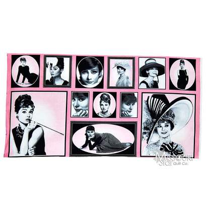 Hollywood Icons - Pink Audrey Panel