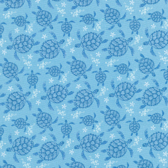 Free as the Ocean - Turtles Blue Yardage