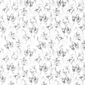 Tulip Fields - Packed Tulips Mist Yardage