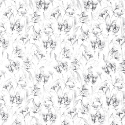 Tulip Fields - Packed Tulips Mist Yardage
