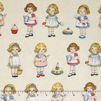 Paper Dolls Bakery - Background Cream Yardage
