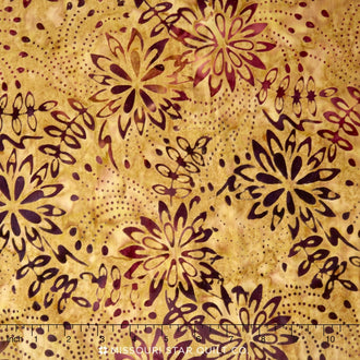 Tonga Batiks - Vineyard Fairy Flower Honey Yardage