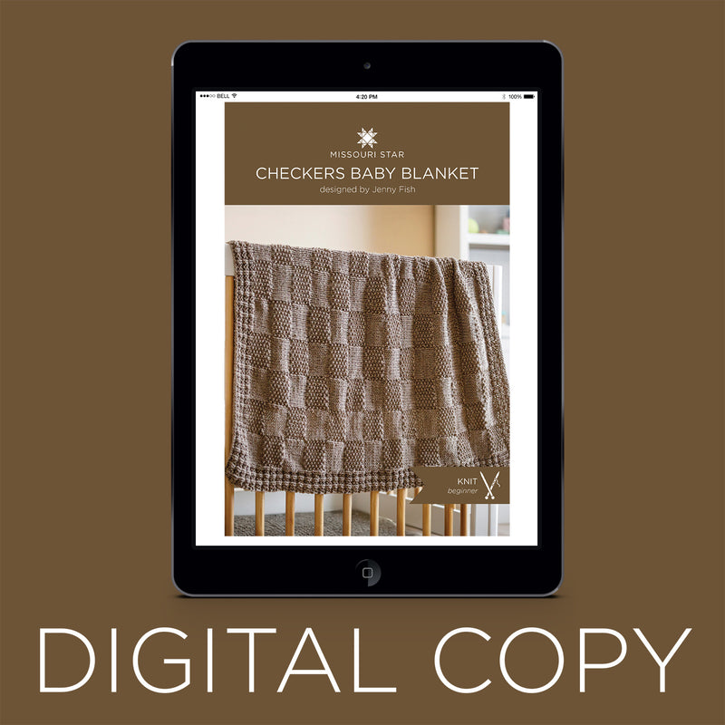 Digital Download - Checkers Baby Blanket Knitting Pattern Primary Image