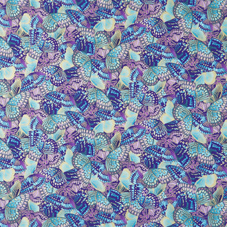 Shizuka - Packed Butterfly Wings Multi Metallic Yardage