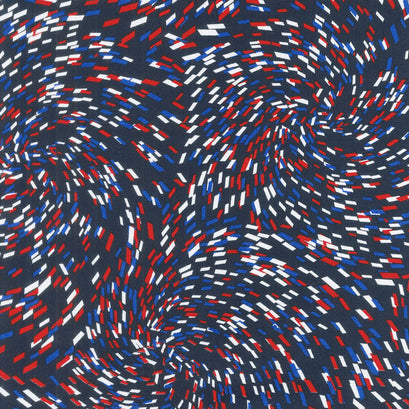Simply American - Fire Rocket Swirl Navy Yardage