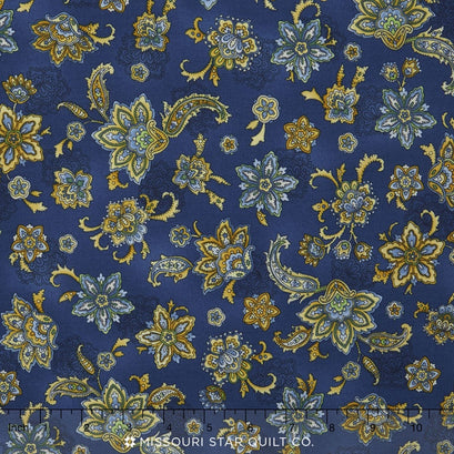 La Provence - Flowers Blue Yardage
