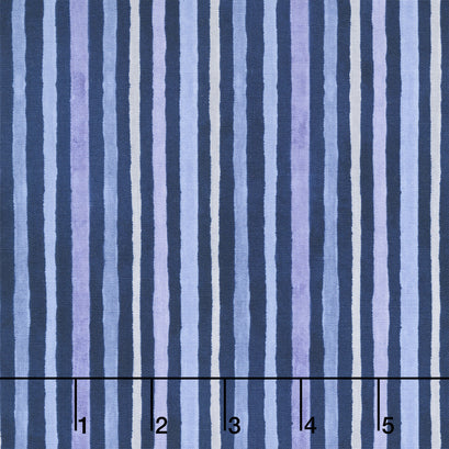 Morning Blooms - Stripes Navy Yardage