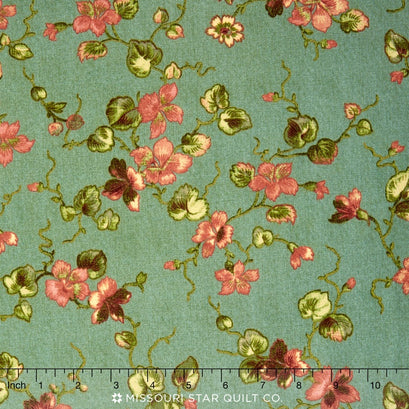 Isabella - Floral Teal Yardage