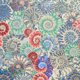 Kaffe Fassett Collective - August 2024 Ammonites Neutral Yardage