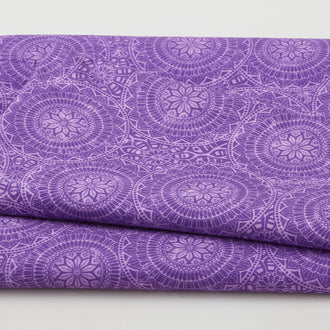 Vespa - Tossed Medalion Plum 118" Wide 3 Yard Cut
