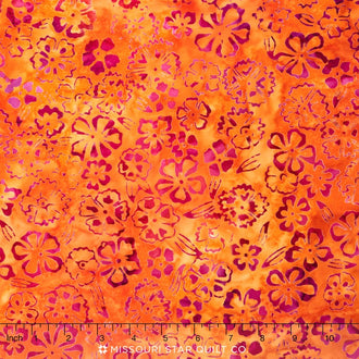 Artisan Batiks - Blossom 3 Petals Poppy Yardage