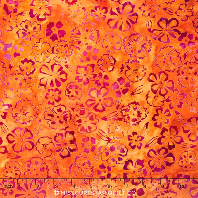 Artisan Batiks - Blossom 3 Petals Poppy Yardage