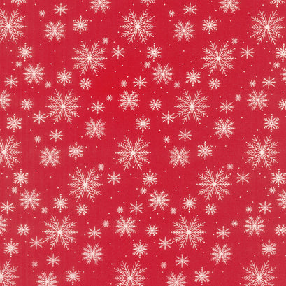 Once Upon a Christmas - Snowfall Christmas Red Yardage