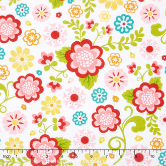 Fancy Free - Main White Flannel Yardage
