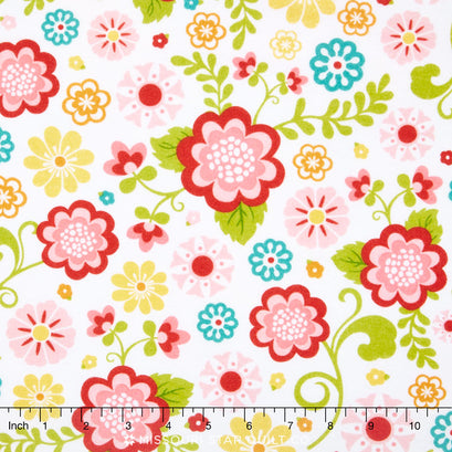 Fancy Free - Main White Flannel Yardage
