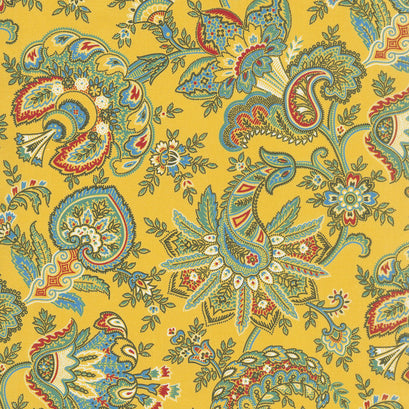 Les Fleurs de Nantes - Fleurs Main Yellow Yardage
