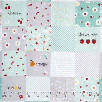 Sweet Orchard - Orchard Main Designer Cloth Aqua Yardage