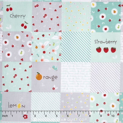 Sweet Orchard - Orchard Main Designer Cloth Aqua Yardage