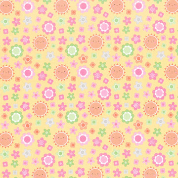 Bundle of Joy - Blossoms Yellow Yardage Primary Image