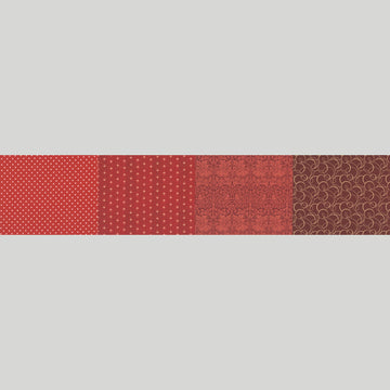 Celebrating 50 Years of Moda - Four In One Blender Print Burgundy Yardage