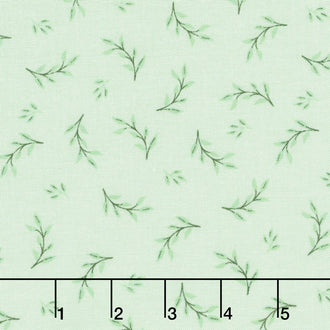 Bliss - Leaves Mint Yardage