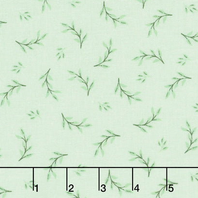 Bliss - Leaves Mint Yardage