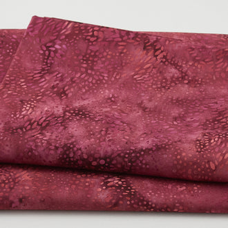 Brilliant Gems Batiks - Dots Red Burgundy 2 Yard Cut