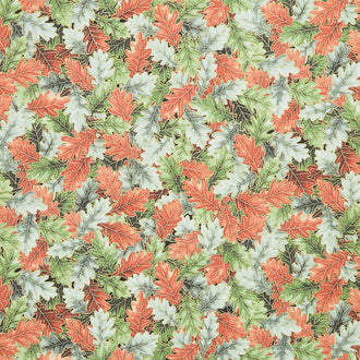 Sweet Pumpkin Spice - Leaves Sage Metallic Yardage