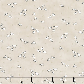 Willow's Farm - Sheeps In The Pasture Mushroom Yardage